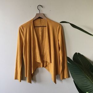 ZARA suede jacket yellow
